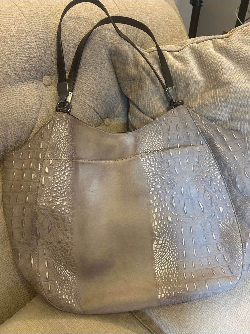 Brahmin Smoke Thelma Wilmington Tote RARE - Picture 7 of 8